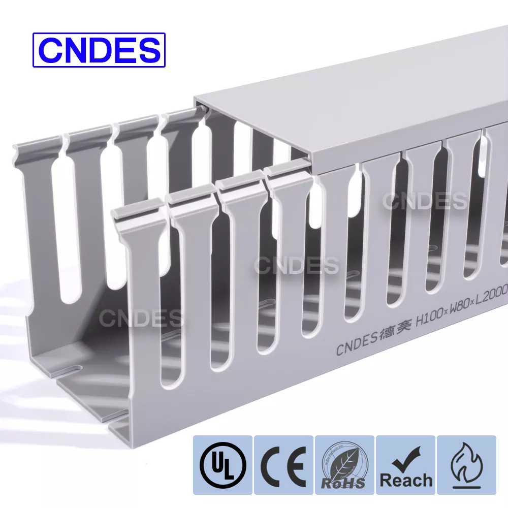 قناة أسلاك PVC مرنة مشقوقة 100 × 80