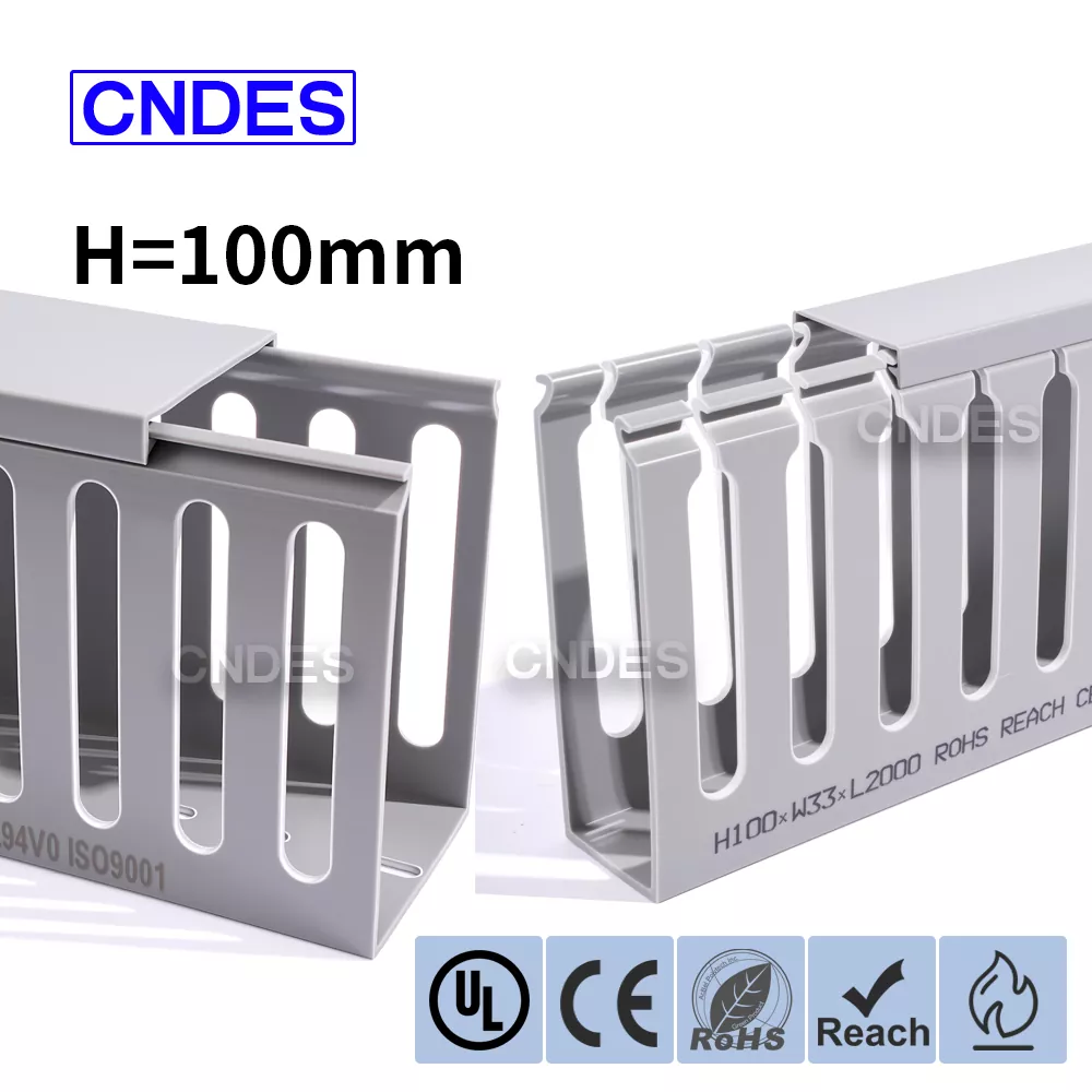 قناة أسلاك ذات فتحة مفتوحة بارتفاع 100 مم