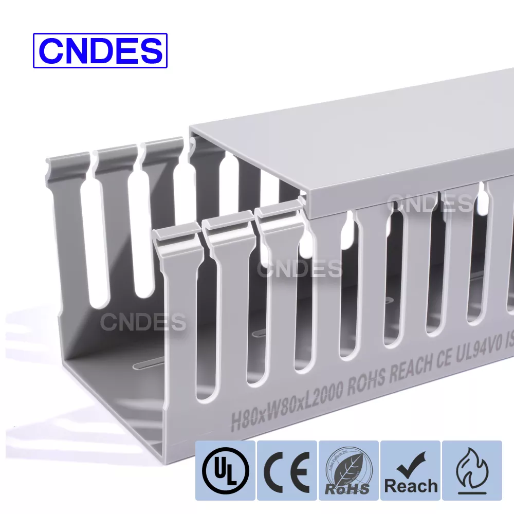 قناة أسلاك لوحة مفاتيح PVC مشقوقة 80 × 80