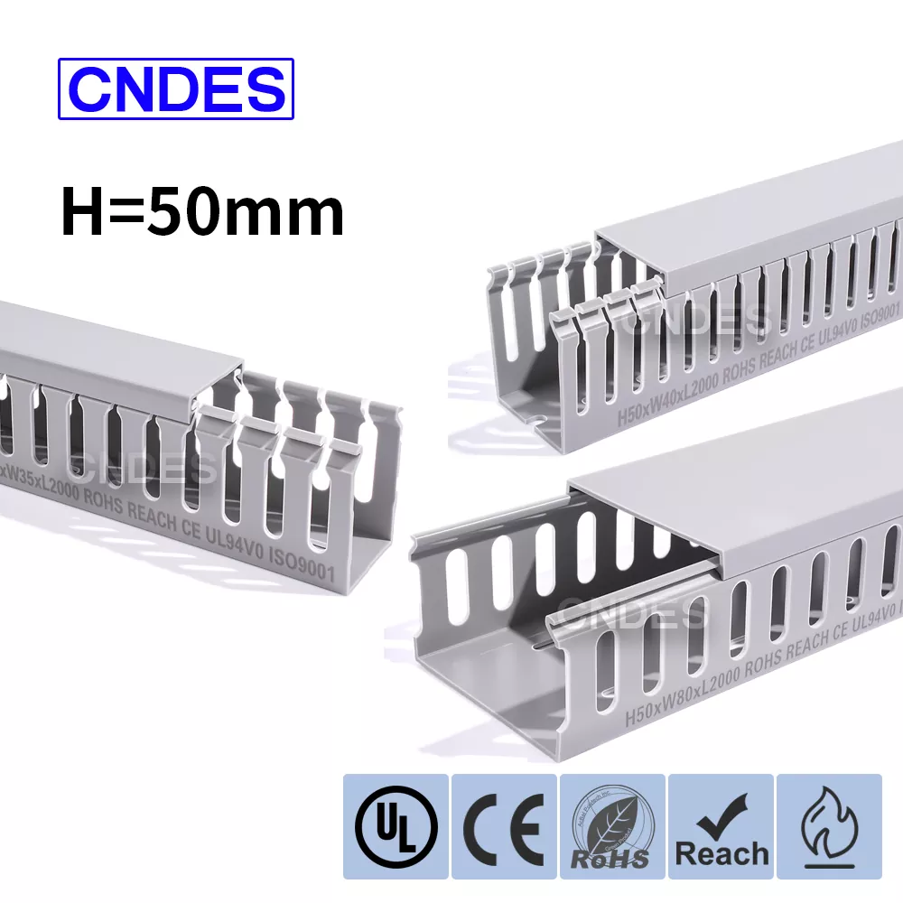 قناة أسلاك لوحة PVC ذات ارتفاع 50 مم
